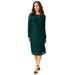 Plus Size Women's Stretch Lace Shift Dress by Jessica London in Emerald Green (Size 30)