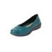 Extra Wide Width Women's The Gab Flat by Comfortview in Jungle Green (Size 12 WW)