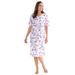 Plus Size Women's Print Sleepshirt by Dreams & Co. in Raspberry Sorbet Paris (Size 5X/6X) Nightgown