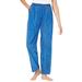 Plus Size Women's Knit Sleep Pant by Dreams & Co. in Pool Blue Animal (Size 3X) Pajama Bottoms