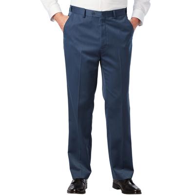 Men's Big & Tall KS Signature Easy Movement® Plain Front Expandable Suit Separate Dress Pants by KS Signature in Slate Blue (Size 56 40)