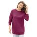 Plus Size Women's Fleece Sweatshirt by Woman Within in Deep Claret (Size 5X)