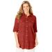 Plus Size Women's Cotton Gauze Bigshirt by Woman Within in Red Ochre (Size 34/36)