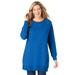 Plus Size Women's Side Zip Sweatshirt by Woman Within in Bright Cobalt (Size 3X)