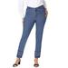 Plus Size Women's True Fit Stretch Denim Straight Leg Jean by Jessica London in Medium Stonewash Braided Stripe (Size 16) Jeans