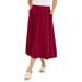 Plus Size Women's Soft Ease Midi Skirt by Jessica London in Rich Burgundy (Size 34/36)