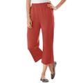 Plus Size Women's 7-Day Knit Capri by Woman Within in Red Ochre (Size L) Pants