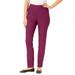 Plus Size Women's Flex-Fit Pull-On Straight-Leg Jean by Woman Within in Deep Claret (Size 12 WP) Jeans