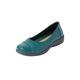 Women's The Gab Slip On Flat by Comfortview in Jungle Green (Size 11 M)