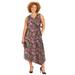 Plus Size Women's Liz&Me® Sleeveless Ponte Knit Dress by Liz&Me in Olive Green Floral (Size 3X)