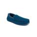 Wide Width Men's Spun Wool Moccasin Slippers by Deer Stags in Royal Blue (Size 10 W)