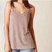 Free People Tops | Free People Intimately Drippy Velvet Cami Tank Top Sand Medium | Color: Pink/Tan | Size: M