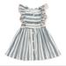 Jessica Simpson Dresses | Nwot Jessica Simpson Striped Button Down Dress | Color: Blue/Cream | Size: 2tg