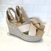 Tory Burch Shoes | New Without Tags Tory Burch Wedge Platform Selby Tan Cream Sandals Women 9 | Color: Cream/Tan | Size: 9