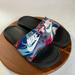 Nike Shoes | Nike Benassi Jdi Tree Print Slide Womens Sandals Size 8 Multicolor Clean | Color: Blue/White | Size: 8
