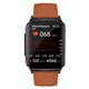 Knauermann Pro 2 Plus (2023) Schwarz - Gesundheitsuhr Smartwatch - OSRAM Sensoren - Brustkorb EKG + HRV Funktion - BT Bluetooth - Schlafapnoe - Blutdruck - Lederfaserband Braun, 14-25