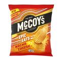 McCoy's Ridge Cut Crisps, Multipack Box of Flavoured Potato Crisp snacks, 36 x 45g - Nacho Cheese