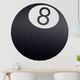 Snooker Balls Wall Stickers Wall Stickers Wall Sticker available in 6 Sizes, 70_schwarz, 120 x 120 cm