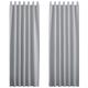 PONY DANCE Bedroom Curtains Tab-Top Curtain Set of 2 Opaque Curtains Blackout Thermal Curtain Blackout Curtains Children's Room Boy, H 220 x W 140 cm, Silver Grey