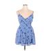 Trixxi Casual Dress: Blue Hearts Dresses - Women's Size X-Large