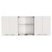 LoochMee Matte White 23.6"Hx59"Wx12.4"D Particleboard Ready-to-Assemble Standard Wall Cabinet, Metal in Gray | 23.6 H x 59 W x 12.4 D in | Wayfair