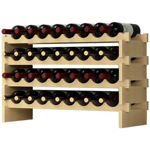 Weinregal Stapelbares Weinregal 4-Tier Weinlagerung für 32 Flaschen Weinständer Flaschenständer