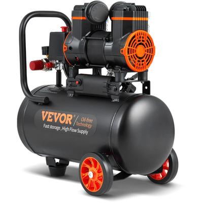 VEVOR Silent Druckluftkompressor 2800U/min Flüsterkompressor 70dB Ölfreier Kompressor mit Rädern Image