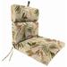 Jordan Manufacturing 22 x 44 Beige Leaves Outdoor Chair Cushion with Ties and Loop