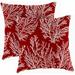 Jordan Manufacturing 16 x 16 in. Square Outdoor Throw Pillow - Set of 2