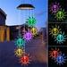 Solar Wind Chime Light - Solar Wind Chimes Outdoor Decoration Lights with IP65 Waterproof LED Wind Chime Solar Light for Garden Patio Holiday Deco Gift-Sun