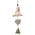 Farfi Wind Chimes Attractive Pleasant Voice Decorative Bird House Cage Wind-bell Home Pendant Ornament for Balcony (Pink 30cm)