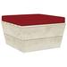 Tomshoo Pallet Ottoman Cushion Red Fabric