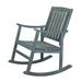 Penny Classic Slat-Back 300-Lbs Support Acacia Wood Patio Outdoor Rocking Chair Gray