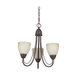 Sunset Lighting F2683-62 Chandelier with Alpine Glass Rubbed Bronze Finish