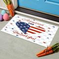 American Flag Door Mat Outdoor Christmas Door Mat Front Door Indoor Anti-Slip Christmas Doormat Christmas Welcome Mat Christmas Jute Winter Snow Christmas Tree Door Mat