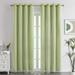 Zodanni Kids Drapes Grommet Blackout Curtain UV Protection Hollow-Out Star Tulle Energy Efficient Girls 2 Layer Thermal Insulated Window Sheer Voile Green -2 Layers 52 x 109 inch