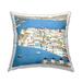 Stupell Industries Port Town Harbor City Buildings Square Decorative Printed Throw Pillow 18 x 18