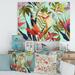 DESIGN ART Designart Tropical VIntage Flowers II Tropical Canvas Wall Art Print 12 in. wide x 8 in. high