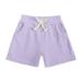 B91xZ Toddler Shorts Boys Kids Unisex Toddlers And Babies Cotton Pull On Shorts Breathable Cotton Baby Boys Girls Shorts Purple Sizes 3-4 Years