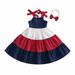 Summer Children Dress Little Girls Dress Stitching Sling Beach Bohemian Dress For Children Aged 2 To 7 Kids Baby Sweet Sundress Outwear Leisure Dailywear