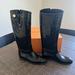 Louis Vuitton Shoes | Louis Vuitton Black Rain Boots Size 38 | Color: Black | Size: 8