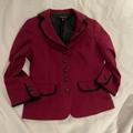 Nine West Jackets & Coats | Nine West Burgundy Suit Jacket | Color: Black/Red | Size: 4