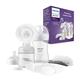 Philips Avent Manual Breast Pump Gift Set - Single Breast Pump, 260ml and 125ml Baby Bottles, BPA Free, 4 Disposable Breast Pads (Model SCD430/60)