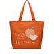 RADLEY Large Cotton Zip Top Tote Shopper Beach Bag Lifes Peachy in Orange