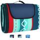 LIFERUN Outdoor Picnic Blanket, 300 x 300 cm, with Waterproof Backing, Picnic Blanket, Waterproof with Carry Handle, for Camping, Picnic, Hiking, BBQ, Travel, Camping Blanket, Green Striped