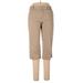 J.Crew Khaki Pant Straight Leg Cropped: Tan Print Bottoms - Women's Size 8