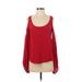 Bailey 44 Long Sleeve Silk Top Red Solid Cold Shoulder Tops - Women's Size X-Small