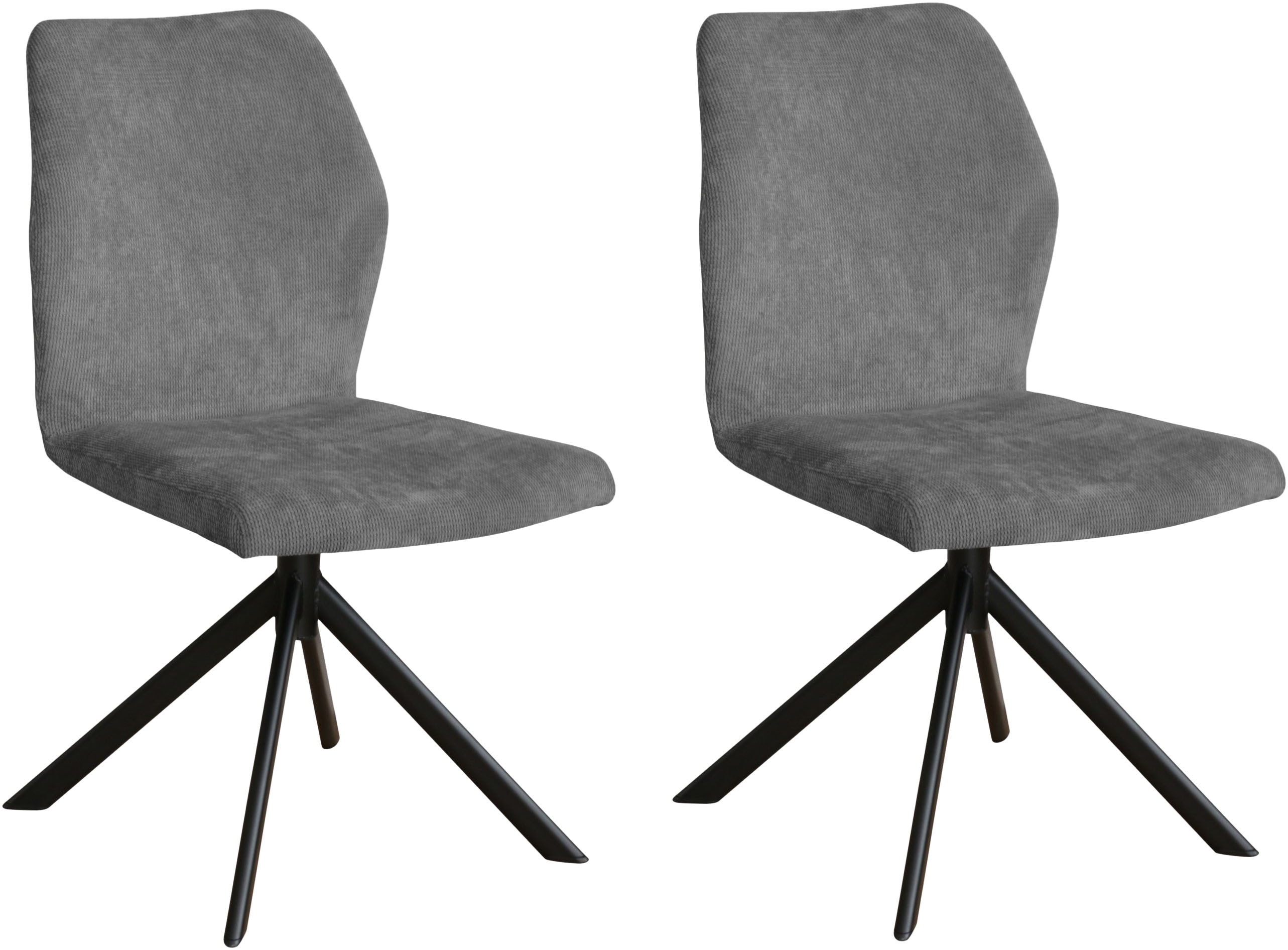 Schalenstuhl HOME AFFAIRE "Hacienda", grau (grau, schwarz), B:49,5cm H:88cm T:63,5cm, Metall, Polyester, Sperrholz, Stühle, Metallgestell