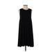 Cynthia Rowley TJX Casual Dress - A-Line Crew Neck Sleeveless: Black Print Dresses - Women's Size X-Small