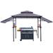 COVERONICS 13.5 Ft W x 4 Ft. D Steel Grill Gazebo Metal/Steel/Soft-top in Gray | 97.64 H x 161.42 W x 50 D in | Wayfair CO-BDSKP-GR